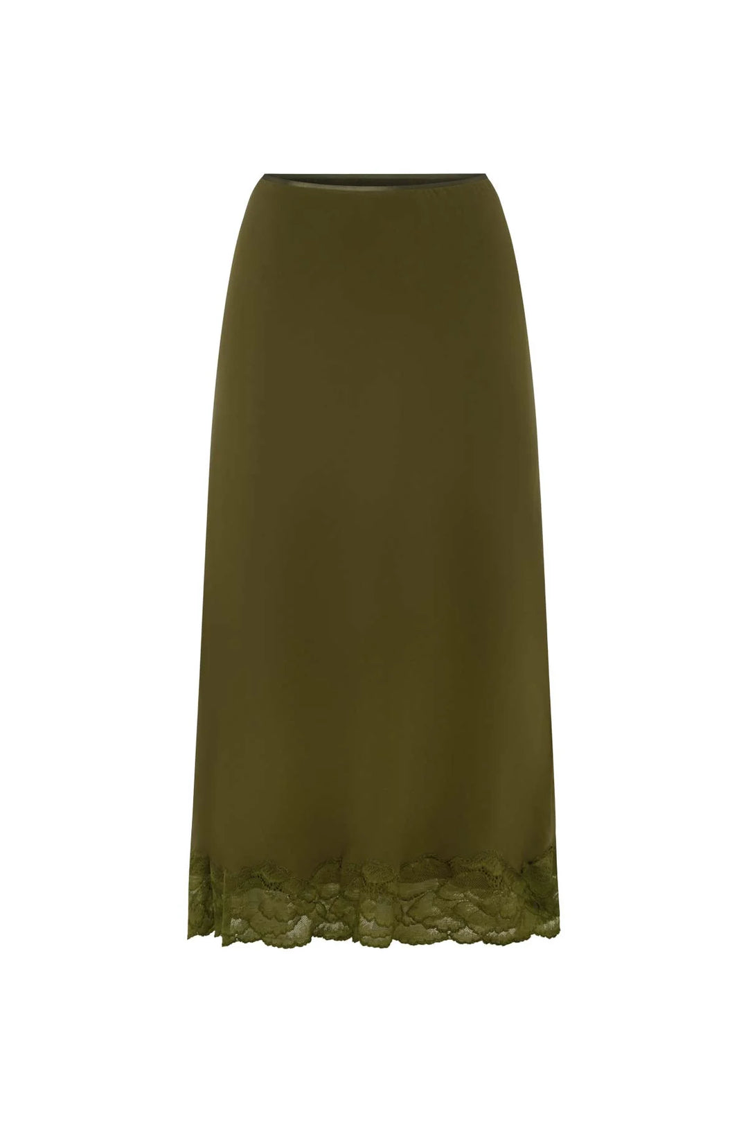 Marina Silk Midi - Olive