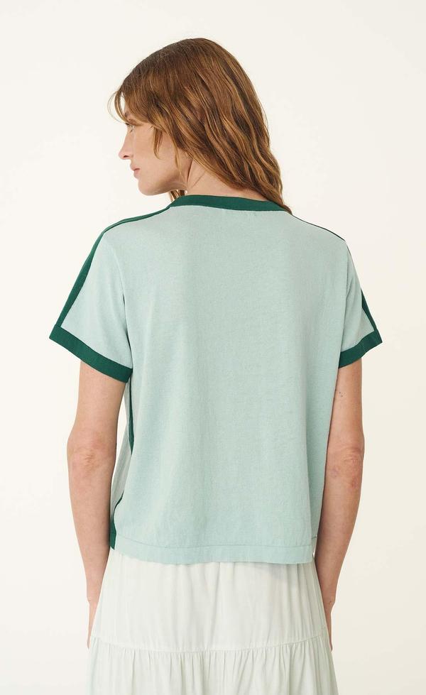 Rania Contrast Knit Tee
