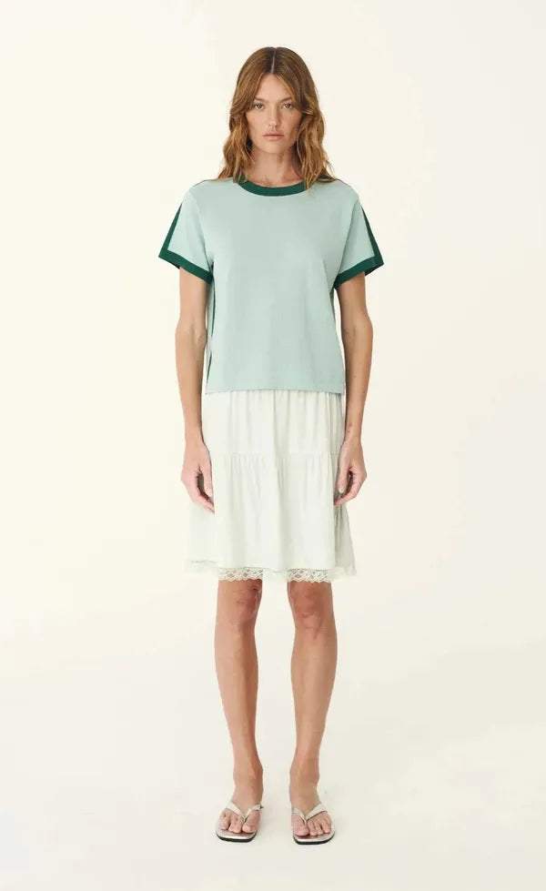 Rania Contrast Knit Tee