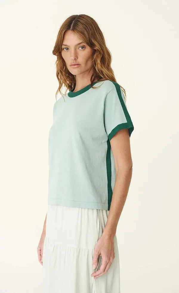 Rania Contrast Knit Tee