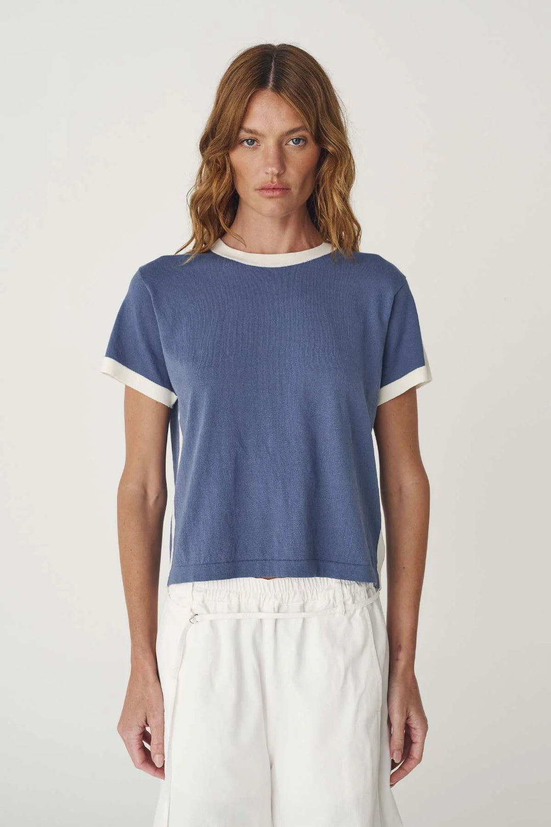 Rania Contrast Knit Tee
