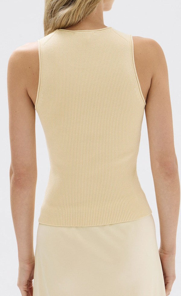 Faye Knit Tank - Pannacotta