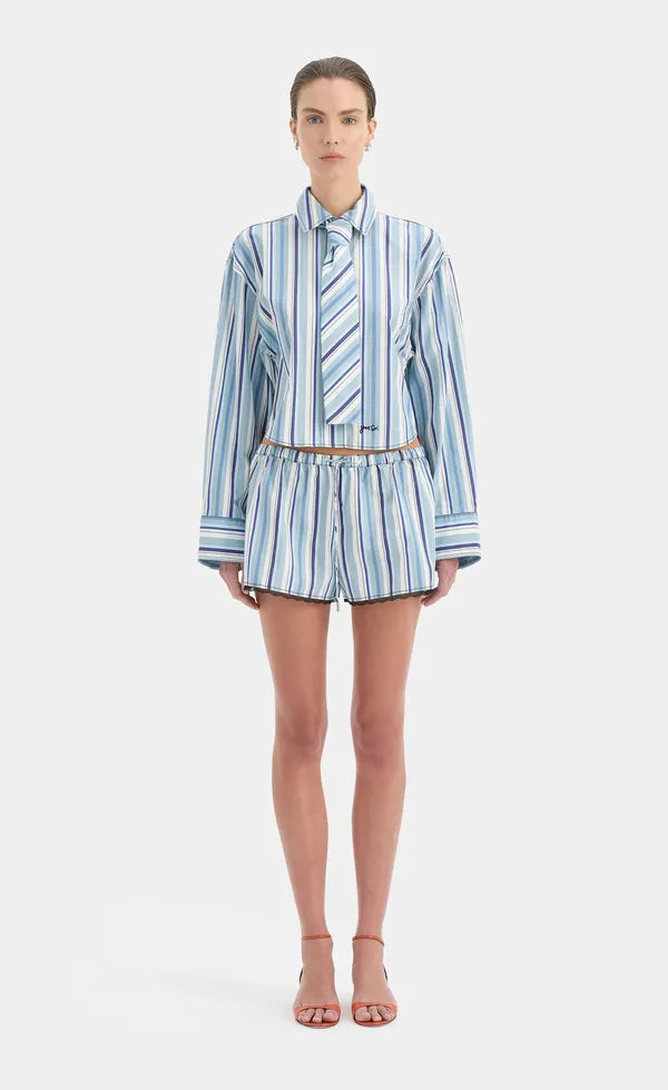 Vester Mini Short - Blue Stripe