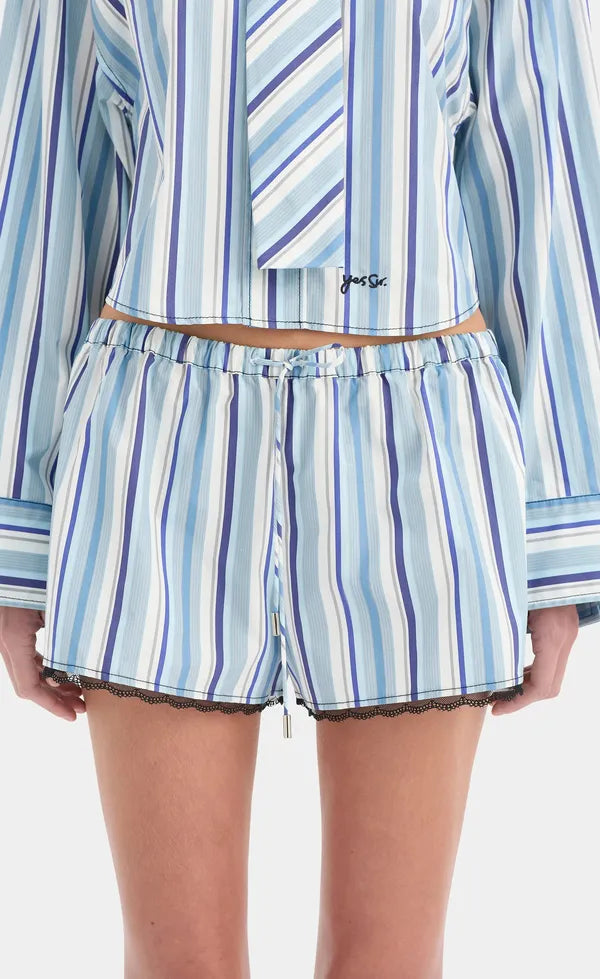 Vester Mini Short - Blue Stripe