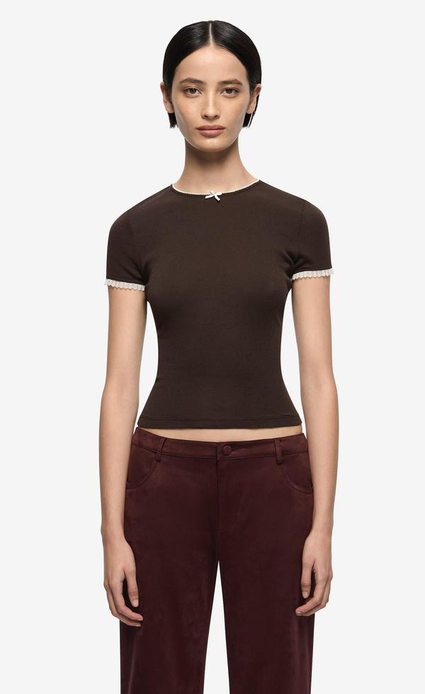 Moneta Baby Tee - Dark Chocolate