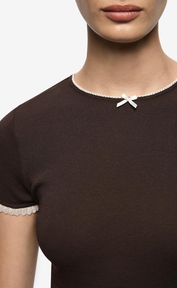 Moneta Baby Tee - Dark Chocolate