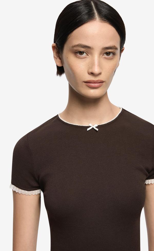 Moneta Baby Tee - Dark Chocolate