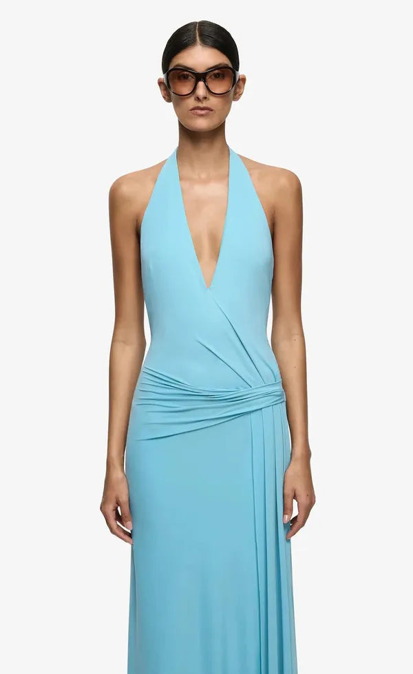 Remi Halter Dress - Marine Blue