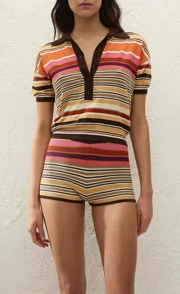 Sable Polo Top - Murano Amber