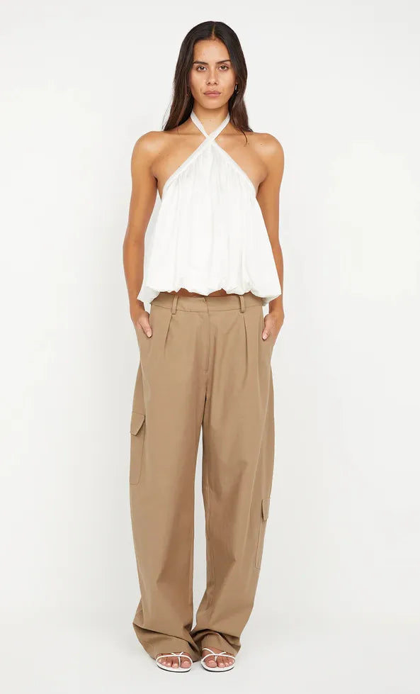 Amiah Halter top - White