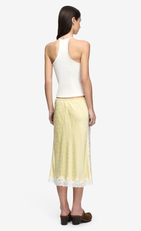 Zana Midi Skirt - Lemon Cream/ Ivory