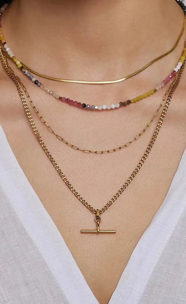 Saffron Gemstone Necklace