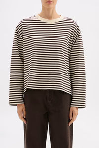 Organic Stripe Ls Tee Expresso Stripe