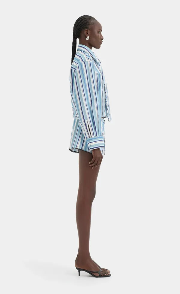 Vester Mini Short - Blue Stripe