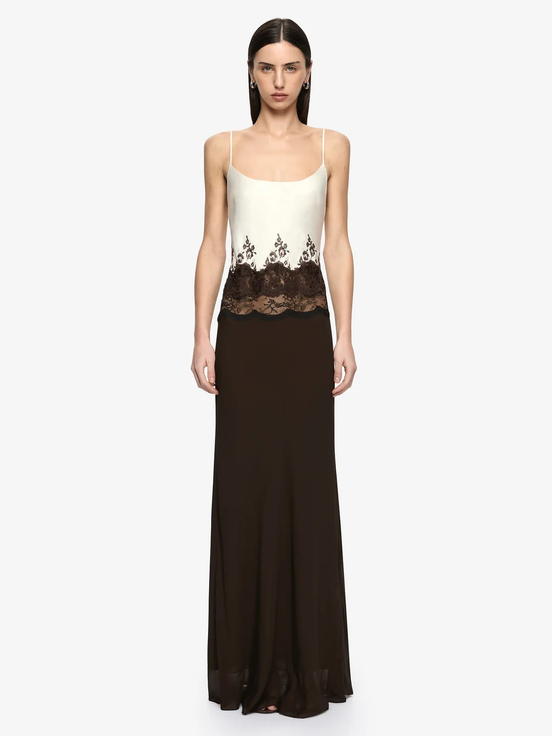 Orsina Scoop Maxi Dress - Bitter Choc/Butter Cream