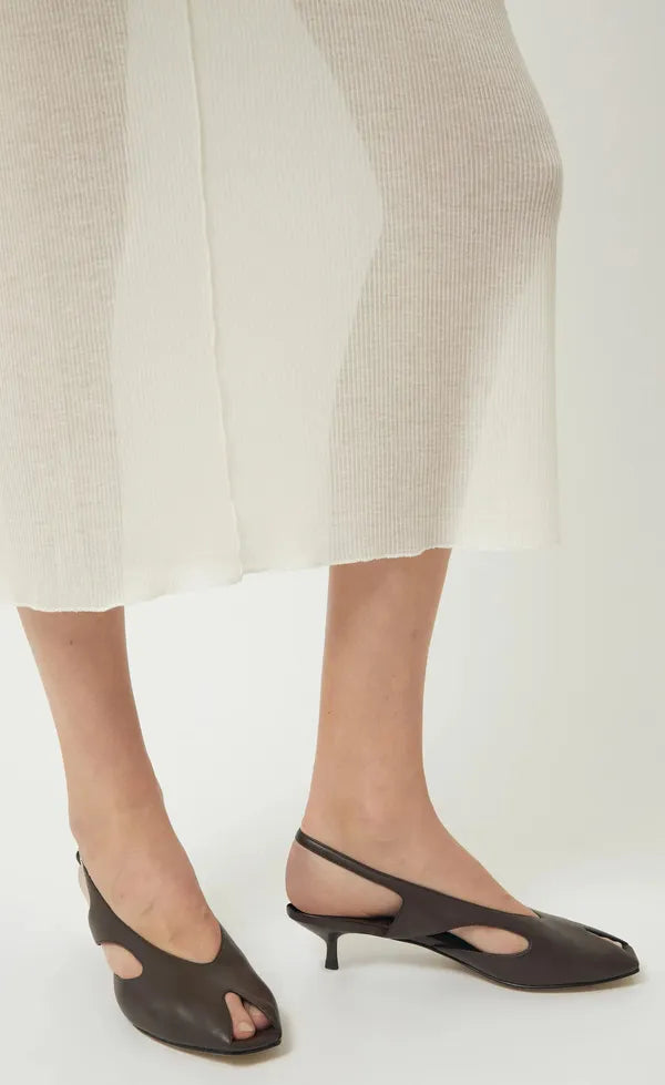 Sadie Peep Toe Heel - Chocolate