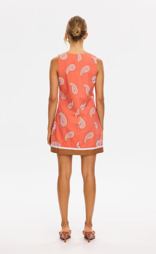 Ezra Mini Dress -Coral