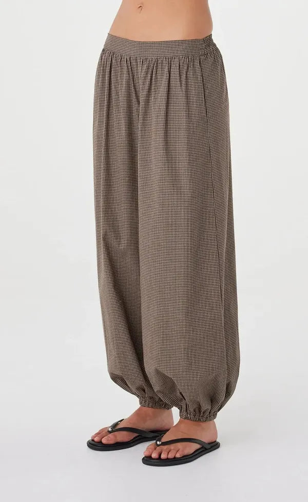 Elina Balloon Pant - Chocolate Check