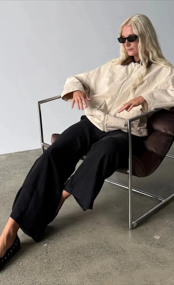 Rory Jacket - Beige and Espresso