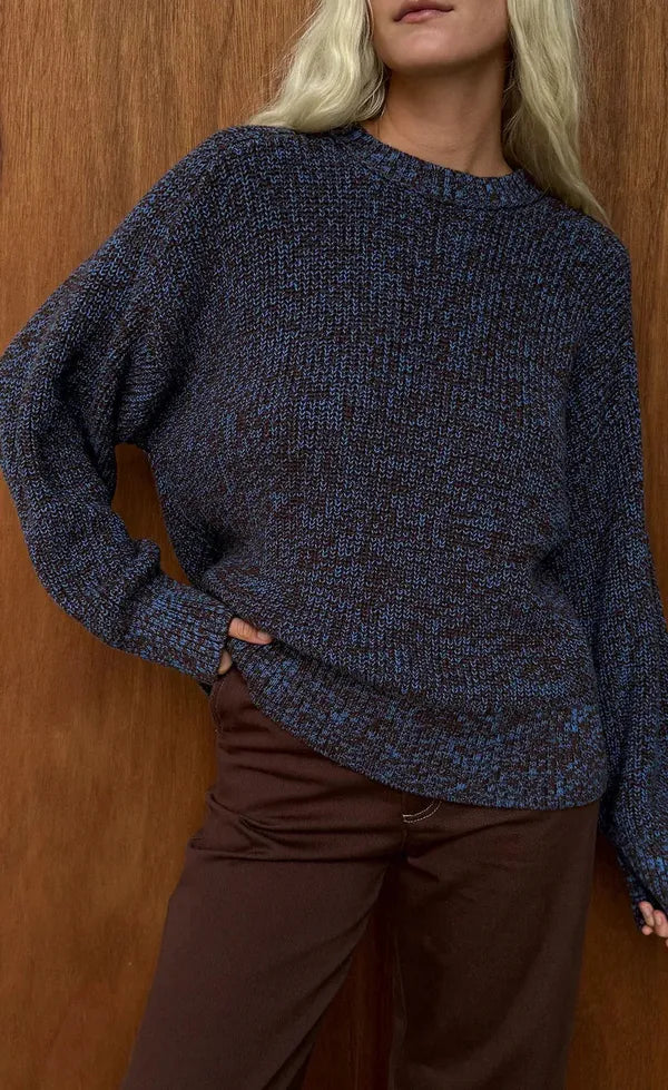Solene Sweater - Chocolate & Royal Multi