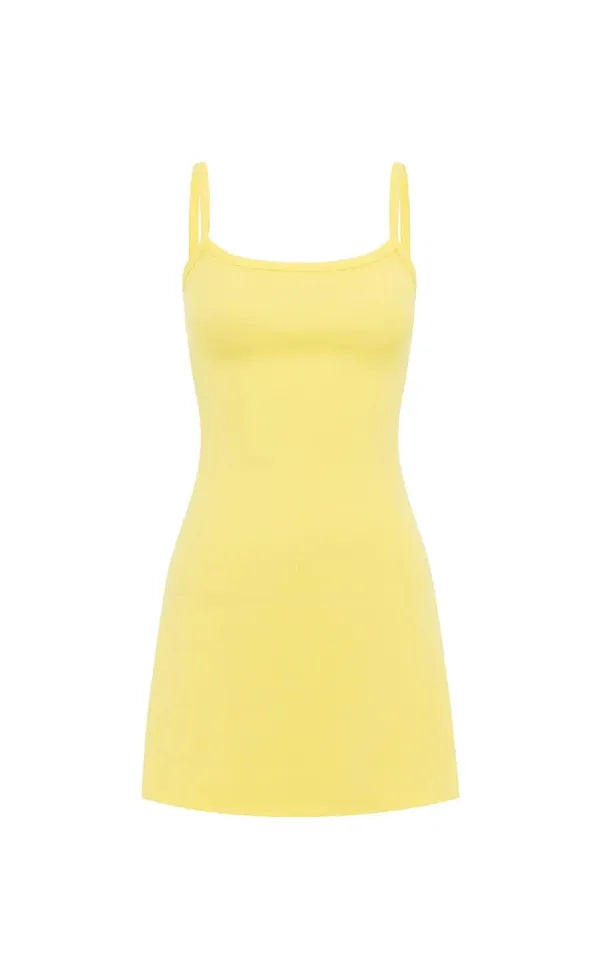 A-Line Mini Dress - Lemon