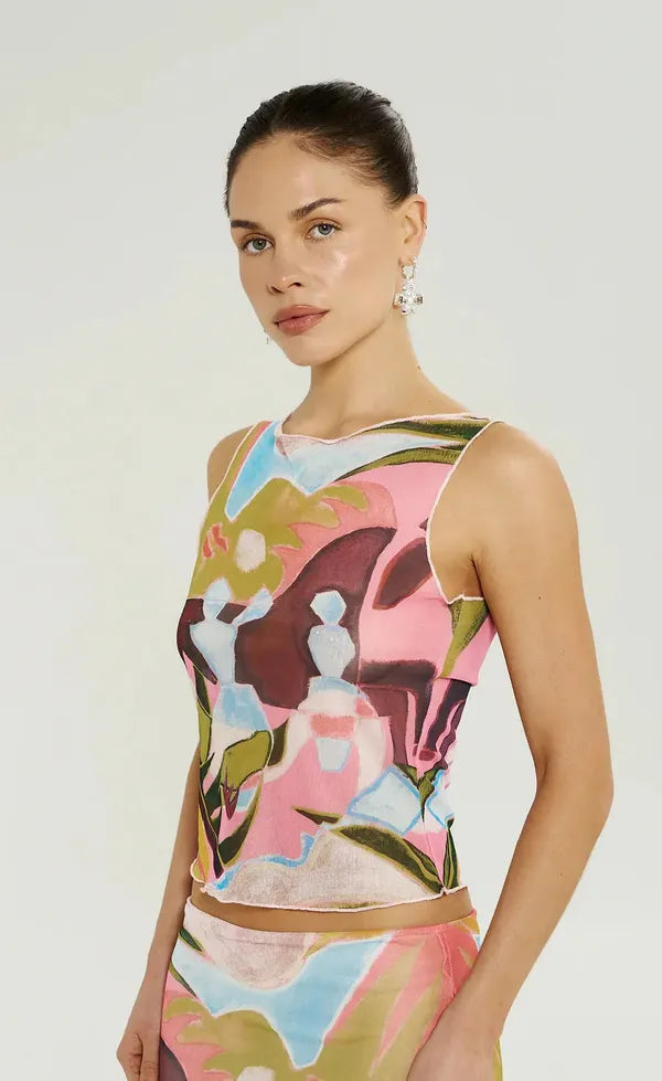 Mesh Boat Neck - Wonderland