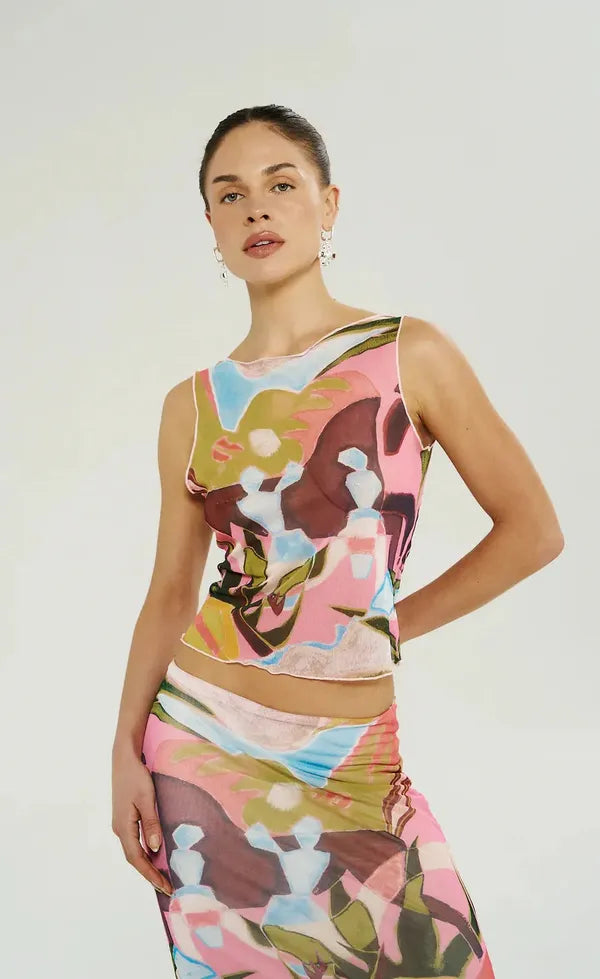 Mesh Boat Neck - Wonderland