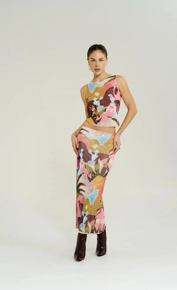 Mesh Boat Neck - Wonderland