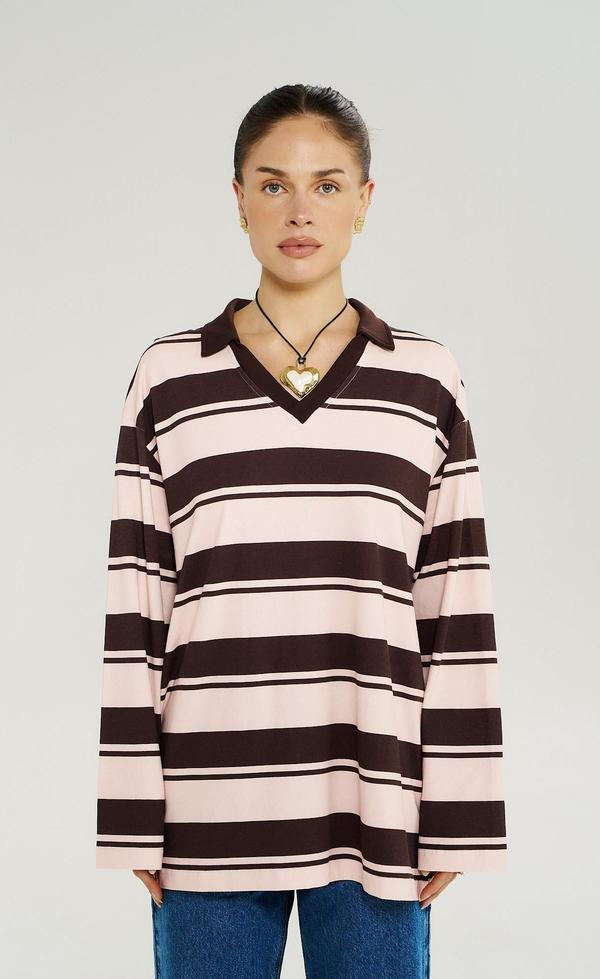 Long Sleeve Polo Top