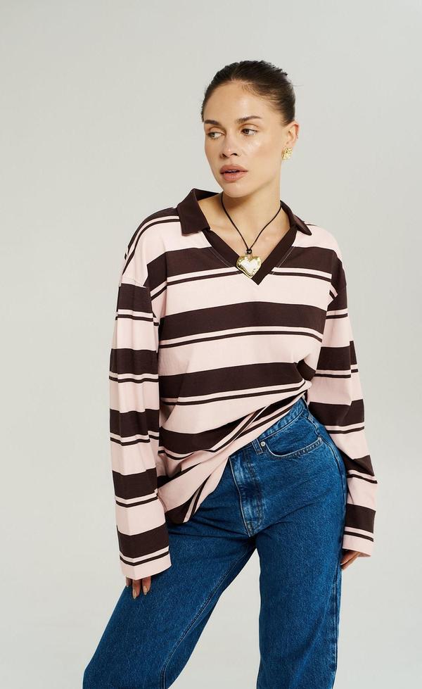 Long Sleeve Polo Top