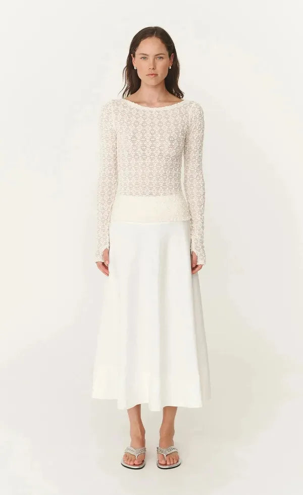 Samantha Clover Lace Top - Creme