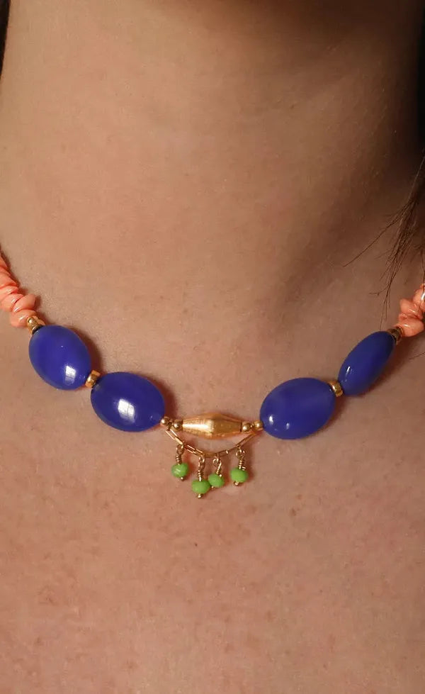 Casia Necklace - Blue