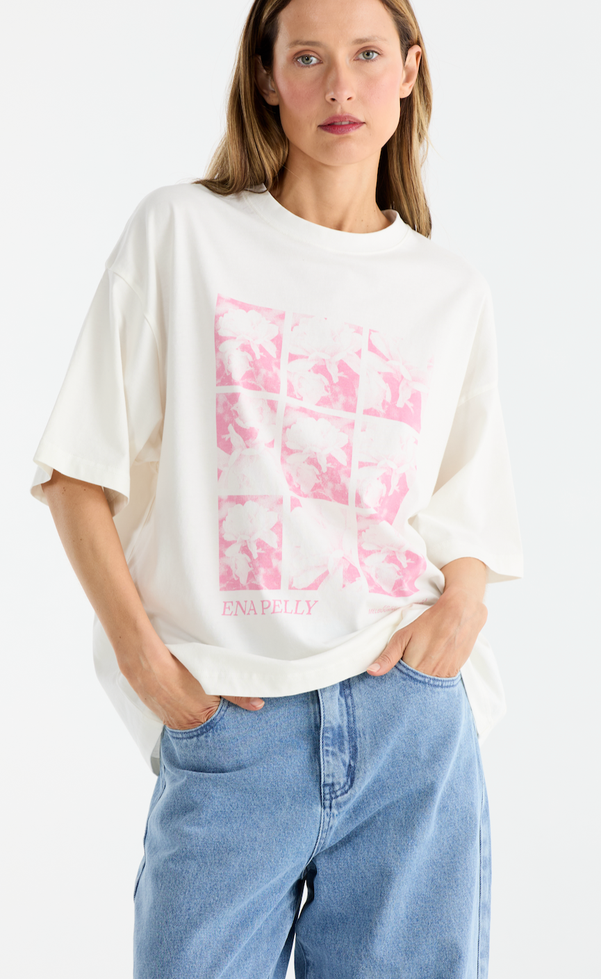 Peony Tee - Vintage white