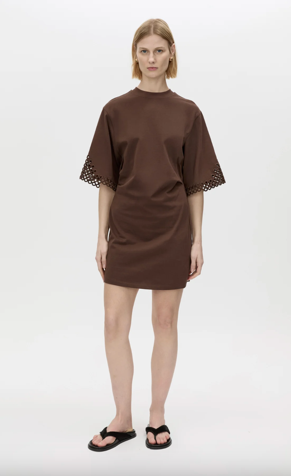 Lolani Mini Tee Dress - Chocolate