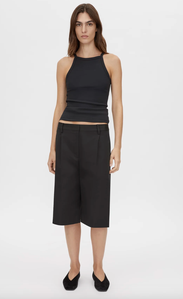 Alba Spaghetti Stap Tank - Black