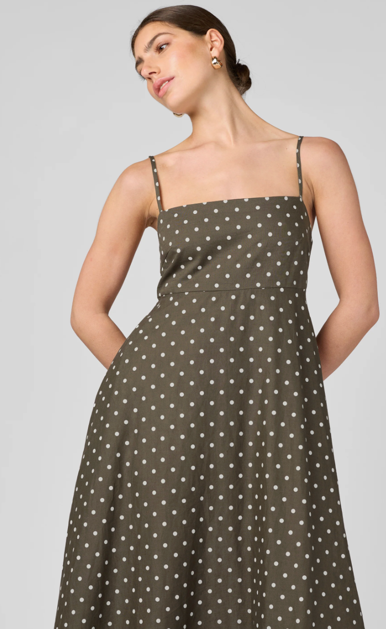 Polka Dot Maxi - Brown