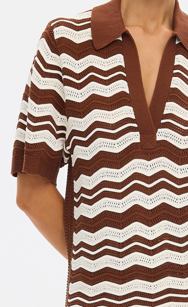 Sarah Knit Polo Top