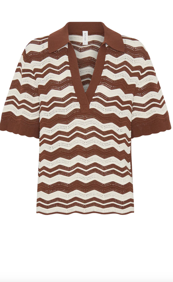 Sarah Knit Polo Top