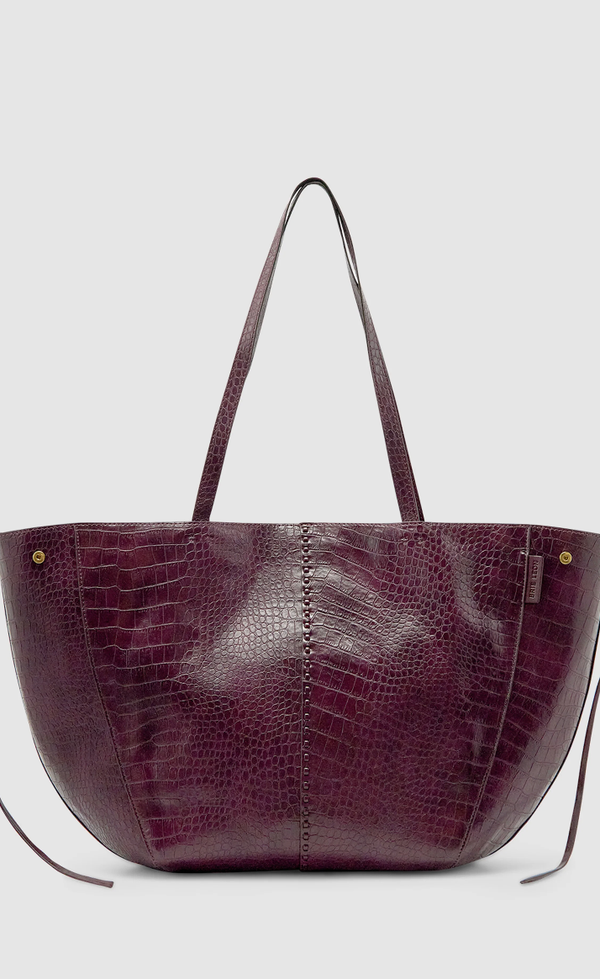 Reese Market Tote - Bordeaux Croc