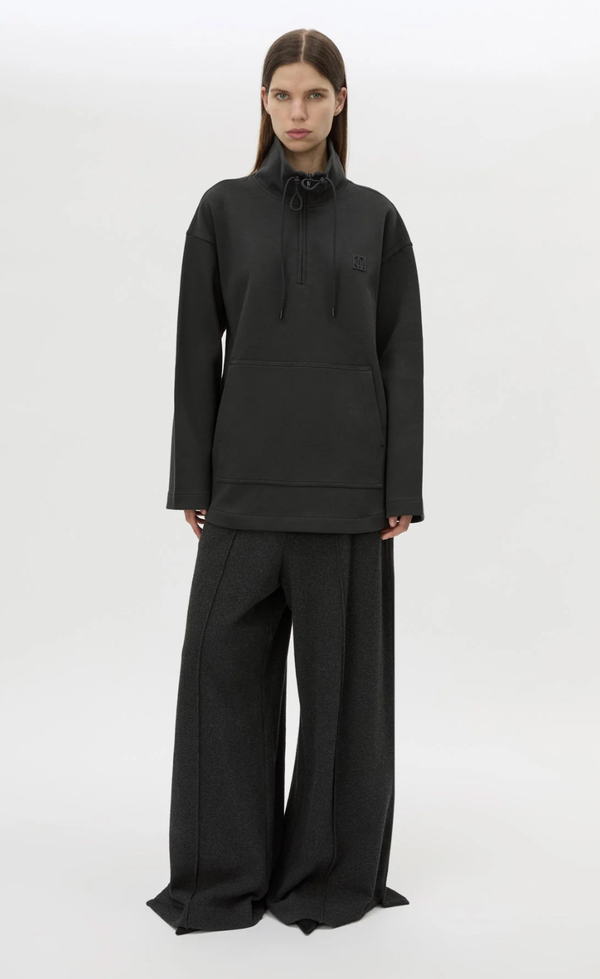 Figura Cropped Sweater - Coal