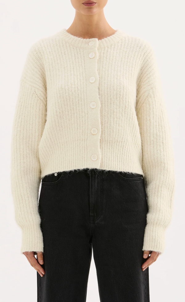 Nixon Cropped Cardigan - Ivory