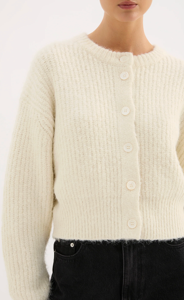 Nixon Cropped Cardigan - Ivory
