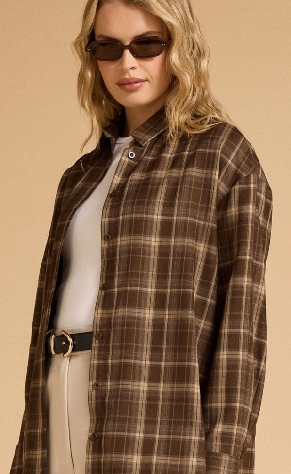 Plaid Shirt - Brown