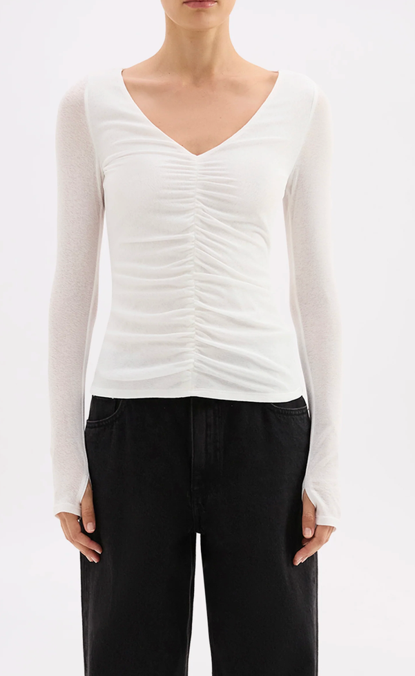 Gigi Mesh Top - Salt