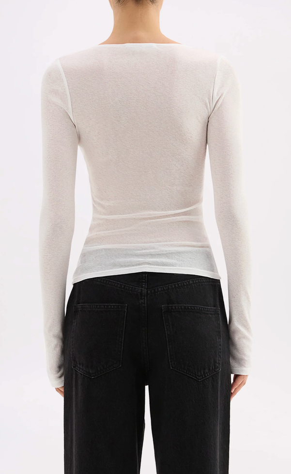 Gigi Mesh Top - Salt