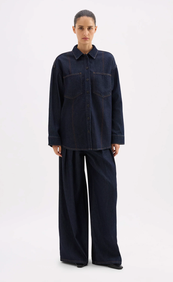 Vita Denim Overshirt - Deep Blue