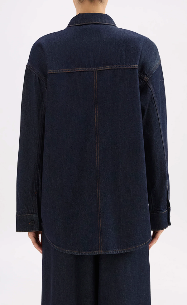 Vita Denim Overshirt - Deep Blue