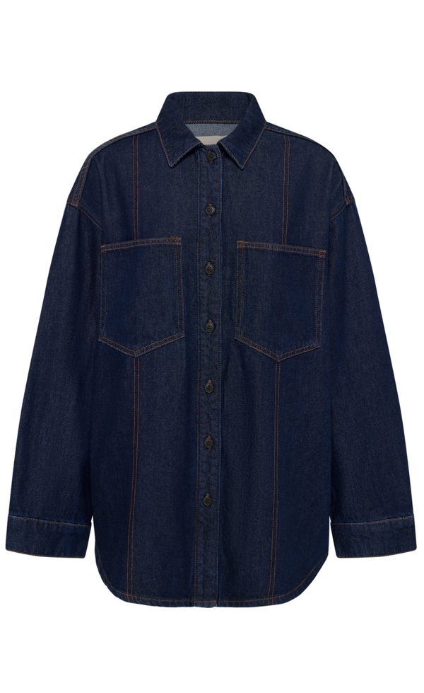 Vita Denim Overshirt - Deep Blue