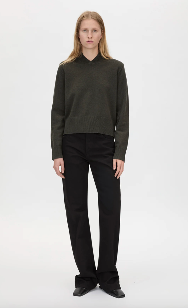 Renata Knit Sweater - Bottle Green