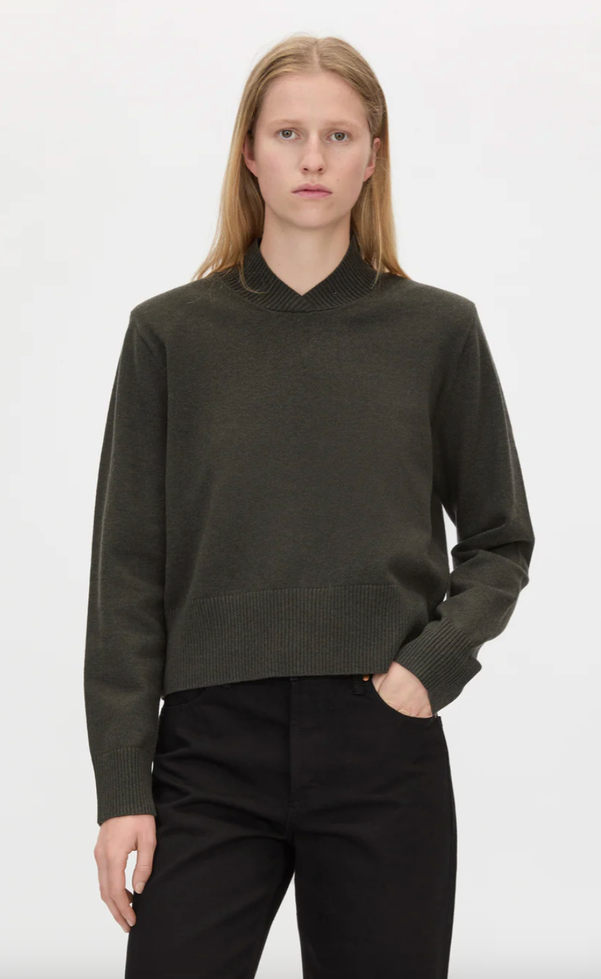 Renata Knit Sweater - Bottle Green